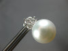 LARGE .60CT DIAMOND & AAA SOUTH SEA PEARL 18KT WHITE GOLD CLIP ON STUD EARRINGS
