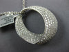 4.25CT DIAMOND 18K WHITE GOLD 3D MULTI ROW INSIDE OUT LOVE KNOT CIRCULAR PENDANT