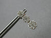 1.0CT DIAMOND 14KT WHITE GOLD 3D PAST PRESENT FUTURE JOURNEY HANGING EARRINGS