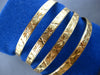 WIDE HANDCRAFTED 18KT YELLOW GOLD MIDDLE EASTERN BANGLE BRACELET SET 28185-28188