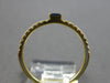 ESTATE .21CT DIAMOND & AAA SAPPHIRE 14KT WHITE GOLD ROUND & EMERALD CUT FUN RING