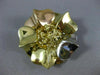 ANTIQUE 18KT WHITE YELLOW & ROSE GOLD FLOWER FILIGREE KOROVA PIN BROOCH #3067