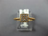ESTATE .13CT DIAMOND 18KT ROSE GOLD 3D SQUARE PAVE BEZEL FRIENDSHIP LOVE RING
