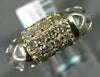 ESTATE WIDE .50CT DIAMOND 14KT TWO TONE GOLD MULTI ROW SQUARE OPEN FILIGREE RING