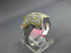 ESTATE LARGE .74CT DIAMOND 18K WHITE & YELLOW GOLD GOLDEN SHOOTING STAR FUN RING