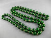 ESTATE LONG AAA GREEN SERPENTINE 14KT YELLOW GOLD 3D BEADED FUN NECKLACE #26463