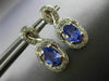 ESTATE 2.47CT DIAMOND & AAA TANZANITE 14KT WHITE GOLD PAVE SWIRL EARRINGS #15690