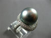 LARGE .84CT DIAMOND & AAA TAHITIAN PEARL 18K WHITE GOLD MULTI ROW SWIRL FUN RING