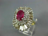 4.58CT WHITE & FANCY YELLOW DIAMOND & AAA RUBY 18KT WHITE GOLD BALLERINA RING