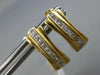 ESTATE .30CT DIAMOND 14KT YELLOW GOLD CLASSIC PRINCESS UMBRELLA HANGING EARRINGS
