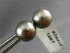 ESTATE AAA GREY TAHITIAN PEARL 14KT WHITE GOLD CLASSIC STUD EARRINGS 8mm #24419
