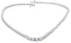 5.0CT DIAMOND 14KT WHITE GOLD 3D ROUND GRADUATING SEMI ETERNITY TENNIS BRACELET