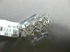 ESTATE .36CT DIAMOND 14K WHITE GOLD MULTI LEAF ETERNITY WEDDING ANNIVERSARY RING