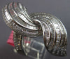 EXTRA LARGE 3.60CT DIAMOND 18K WHITE GOLD 3D ROUND & BAGUETTE LEAF COCKTAIL RING