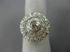 ANTIQUE LARGE 1.20CT DIAMOND 14KT WHITE GOLD 3D FILIGREE ENGAGEMENT RING #26090