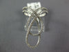 ESTATE LARGE .37CT DIAMOND 14KT WHITE GOLD 3D CLASSIC DOUBLE LOVE KNOT FUN RING