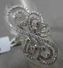 ANTIQUE MASSIVE 1.36CT DIAMOND 18KT WHITE GOLD 3D FLOATING MUSICAL NOTE FUN RING