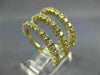 ESTATE 1.51CT DIAMOND 14KT YELLOW GOLD 3D CLASSIC THREE ROW FUN SNAKE RING