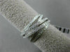 ESTATE WIDE 1.13CT DIAMOND 18KT WHITE GOLD 3D MULTI ROW CRISS CROSS FUN RING