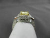 ESTATE 2.47CT FANCY YELLOW DIAMOND 18K TWO TONE GOLD 3D FILIGREE ENGAGEMENT RING