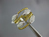 ESTATE LARGE .58CT DIAMOND 18KT 2 TONE GOLD 3D MULTI ROW OVAL PAVE ROPE FUN RING
