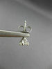 ESTATE .78CT DIAMOND 14K WHITE GOLD CLASSIC 3 PRONG MARTINI STUD EARRINGS #26372