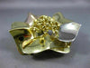 ANTIQUE 18KT WHITE YELLOW & ROSE GOLD FLOWER FILIGREE KOROVA PIN BROOCH #3067