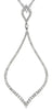 .93CT DIAMOND 14KT WHITE GOLD 3D DOUBLE LEAF OPEN TEAR DROP FUN FLOATING PENDANT