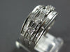 WIDE 1.26CT DIAMOND 18KT WHITE GOLD 3D ROUND & BAGUETTE CHANNEL ANNIVERSARY RING