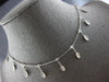 ESTATE 1.8CT DIAMOND 14KT WHITE GOLD 3D BY THE YARD CHANDELIER LOVE NECKLACE