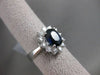 ESTATE 3.68CTW DIAMOND SAPPHIRE 14KT WHITE GOLD DIANA CLUSTER RING F/G VS