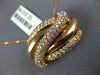 EXTRA LARGE 1.99CT DIAMOND 18KT ROSE GOLD 3D MULTI ROW CRISS CROSS SWIRL PENDANT