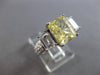 LARGE 4.6CT SYNTHETIC WHITE & FANCY YELLOW DIAMOND 14KT YELLOW GOLD RING #28142