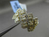 ESTATE WIDE 2.50CT WHITE & FANCY YELLOW DIAMOND 18K WHITE GOLD INTERTWINING RING