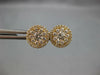 ESTATE .85CT DIAMOND 18KT YELLOW GOLD CLUSTER INVISIBLE HALO EARRING JACKET SET