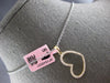 ESTATE .26CT DIAMOND 14KT YELLOW GOLD CLASSIC OPEN HEART LOVE FLOATING PENDANT