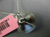 ESTATE .83CT DIAMONDS 18KT WHITE GOLD CIRCULAR MULTI ROW SWIRL SOLITAIRE PENDANT