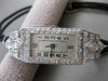 ANTIQUE LARGE 1.72CTW EURO MINE CUT DIAMOND PLATINUM DECO MECHANICAL WATCH #2584