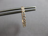 ESTATE .53CT DIAMOND 18KT ROSE GOLD 3D CLASSIC OVAL HUGGIE FUN HANGING EARRINGS