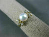 ESTATE .06CT DIAMOND & AAA SOUTH SEA PEARL 14K YELLOW GOLD 3D FLOWER RING 21068