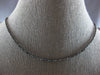 ESTATE 12.25CT BLACK DIAMOND 14KT WHITE GOLD 3D ETERNITY LOVE TENNIS NECKLACE