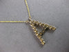 ESTATE LARGE 1.09CT DIAMOND 14KT YELLOW GOLD 3D CLASSIC A INITIAL FUN NECKLACE