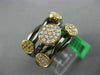 ESTATE LARGE .57CT DIAMOND 18KT BLACK GOLD 3D CLUSTER MULTI ROW CRISS CROSS RING
