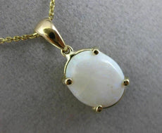 ESTATE 2.22CT AAA OPAL 14KT YELLOW GOLD 3D CLASSIC OVAL FLOATING PENDANT #25446