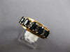 WIDE 2.05CT DIAMOND & AAA SAPPHIRE 14K YELLOW GOLD OVAL 5 STONE ANNIVERSARY RING