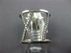 ESTATE LARGE .28CT DIAMOND 18KT WHITE GOLD 3D ROMAN NUMERAL XI FUN RING
