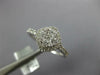 ESTATE .60CT DIAMOND 18KT WHITE GOLD CLUSTER SQUARE GEOMETRICAL FRIENDSHIP RING