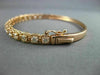 ANTIQUE WIDE 1.85CT DIAMOND 18KT ROSE GOLD CLASSIC FILIGREE BANGLE BRACELET F/G