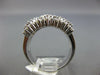 ESTATE WIDE .84CT DIAMOND 18KT WHITE GOLD 3D CLASSIC SIDEWAYS SQUARE FUN RING