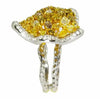 EXTRA LARGE 7.4CT MULTI COLOR DIAMONDMULTI SHAPE 18KT 2 TONE GOLD STARFISH RING